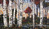 Maya Eventov Spring Birches painting